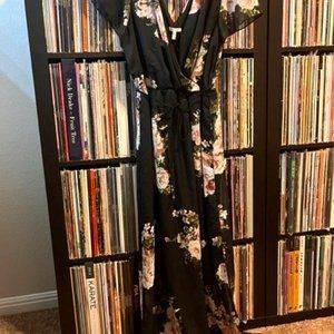 Black floral maxi dress
